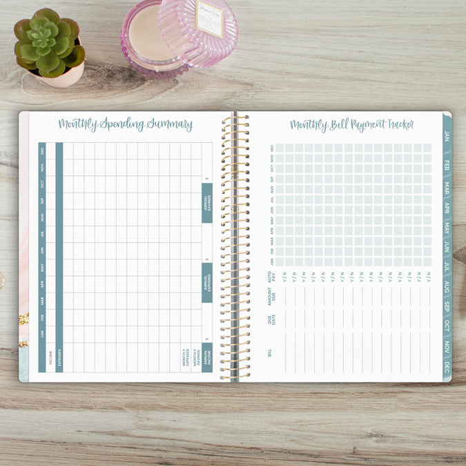 2024 Soft Cover Planner, 8.5" x 11", Daydream Believer, Pink & Blue