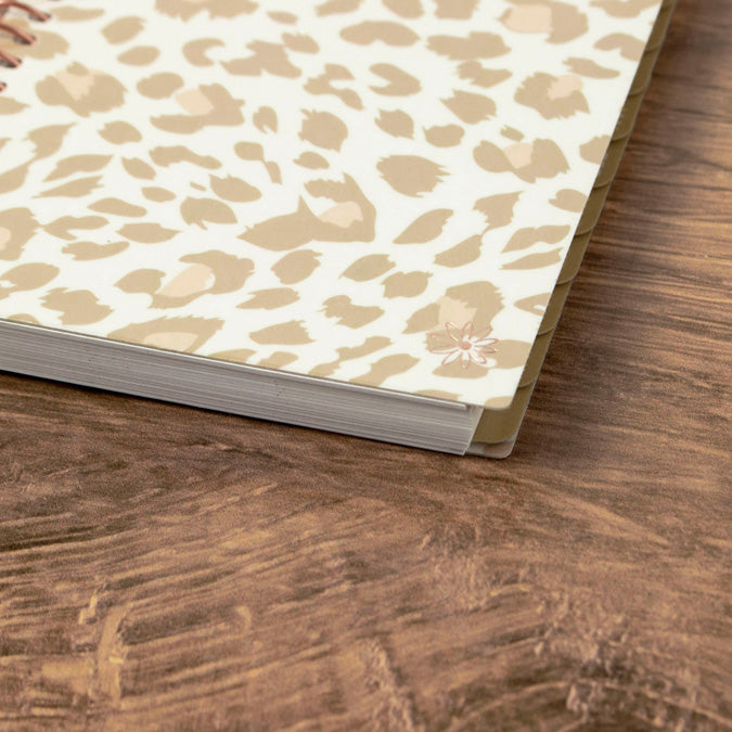 2024 Soft Cover Planner, 4" x 6", Tan Leopard