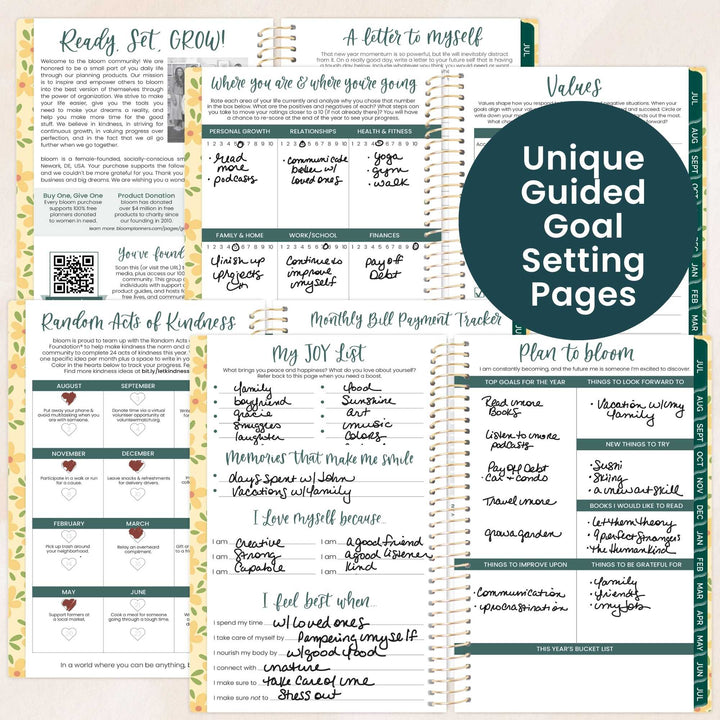 2026–27 Soft Cover Planner, 4" x 6" | Butter Yellow Daisies - bloom daily planners