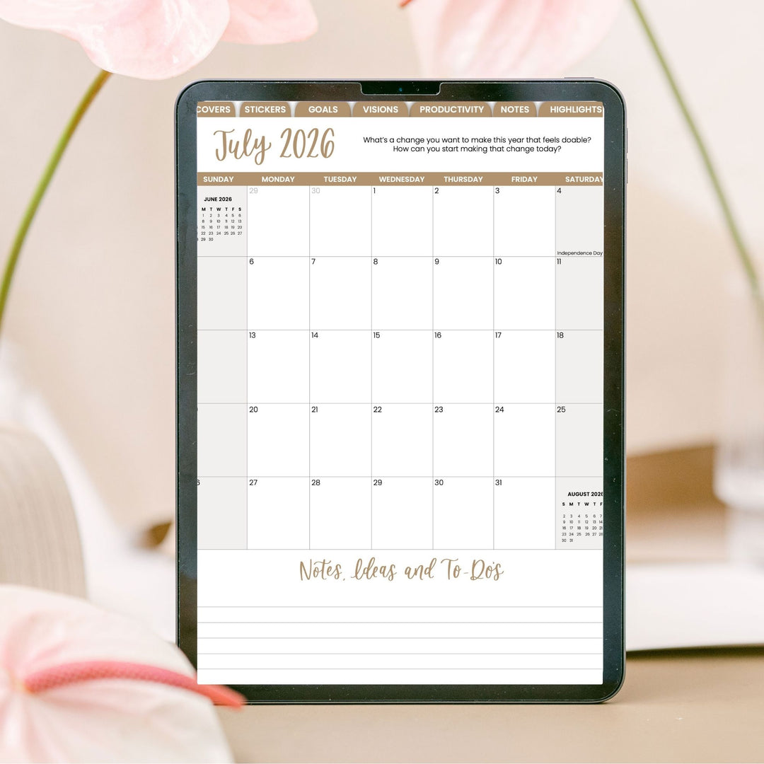 Digital Planner | Dated 2026-27 Vision Planner