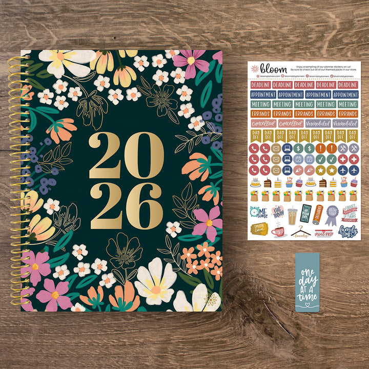 2026 Soft Cover Planner, 8.5" x 11", Blooming Wildly