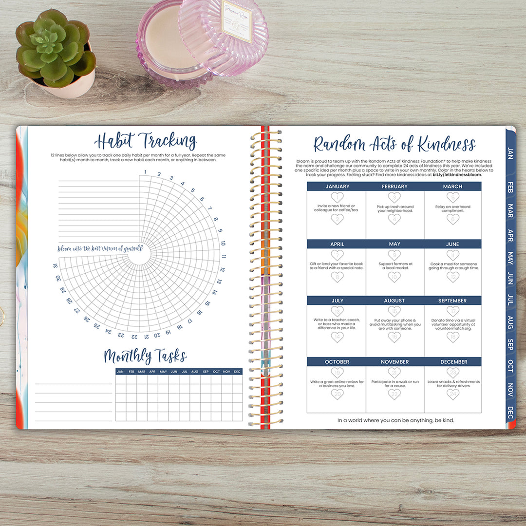 2026 Soft Cover Planner, 8.5" x 11", Brilliant Brushstrokes