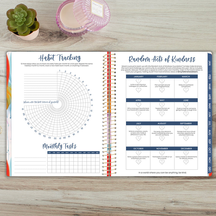2026 Soft Cover Planner, 8.5" x 11", Brilliant Brushstrokes