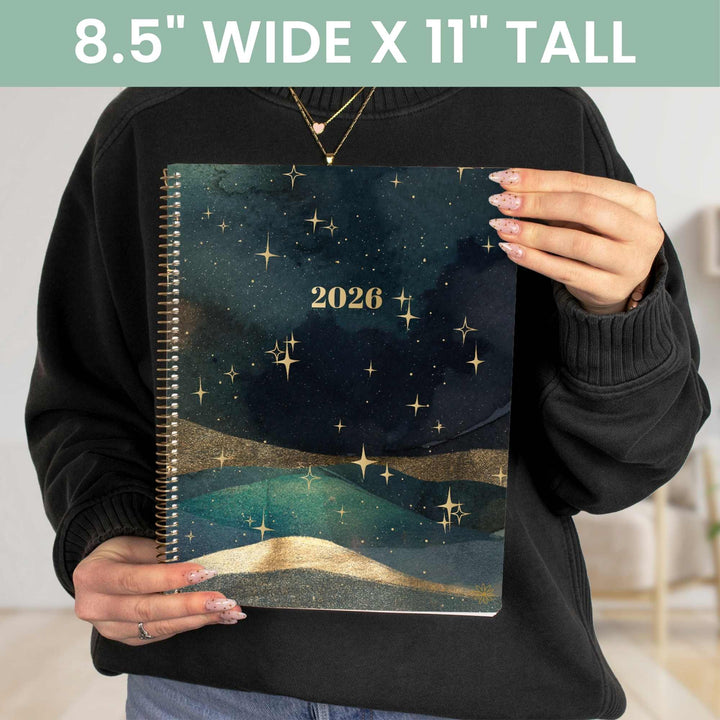 2026 Soft Cover Planner, 8.5" x 11", Celestial Skies