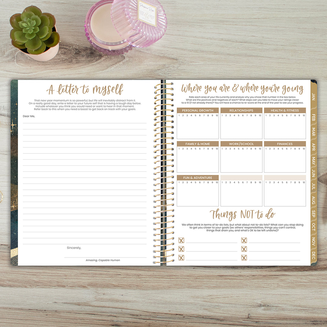 2026 Soft Cover Planner, 8.5" x 11", Celestial Skies