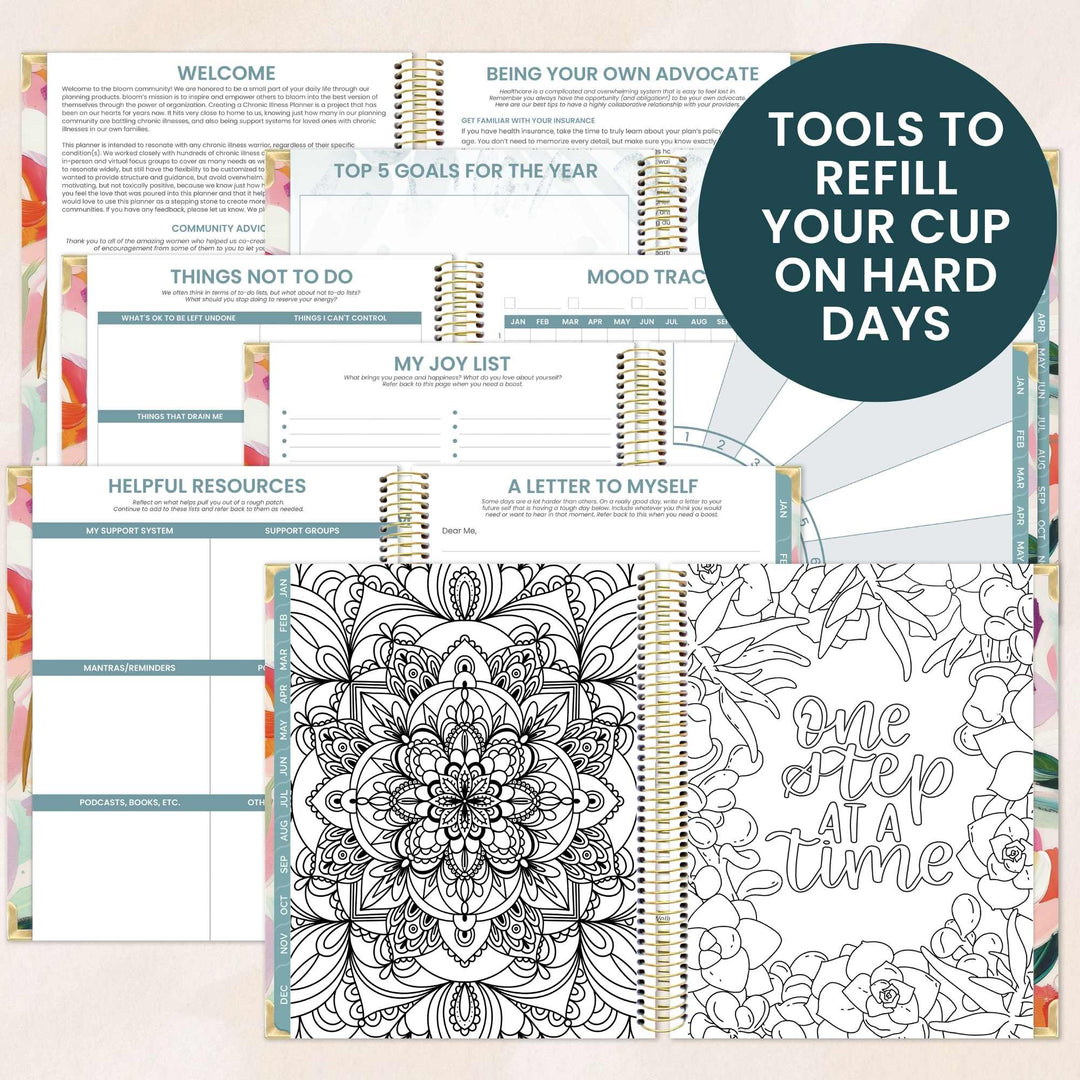 Chronic Illness Planner | Brushstroke Blooms - bloom daily planners