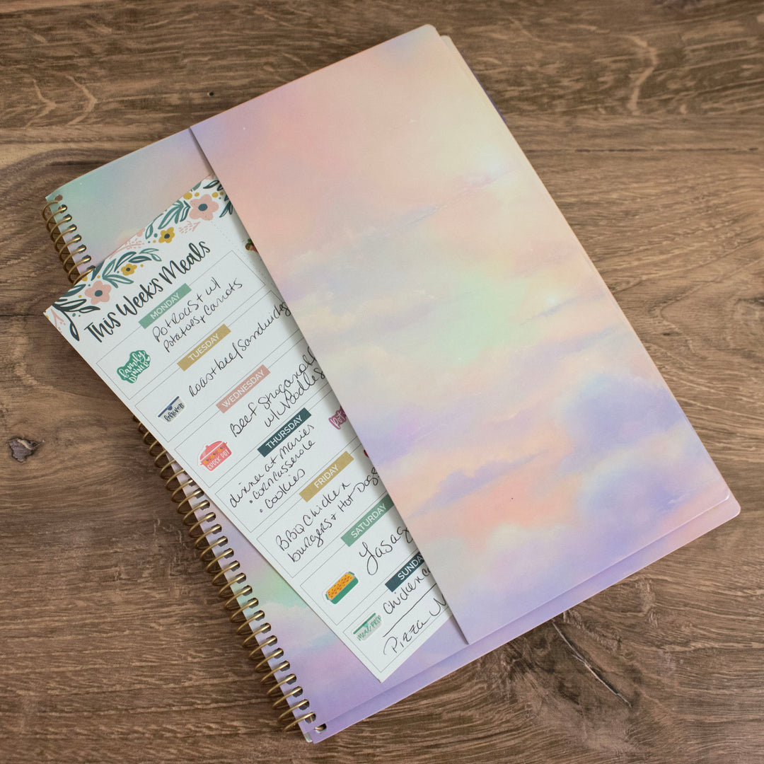 2025 Soft Cover Planner, 8.5" x 11", Cotton Candy Clouds