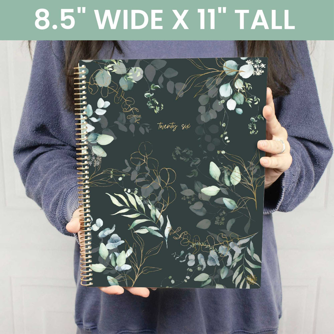 2026 Soft Cover Planner, 8.5" x 11", Eucalyptus, Green