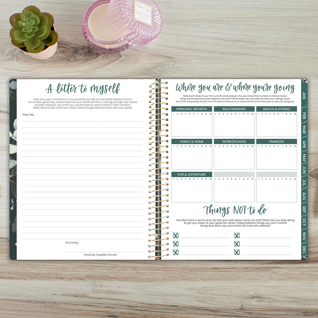 2026 Soft Cover Planner, 8.5" x 11", Eucalyptus, Green