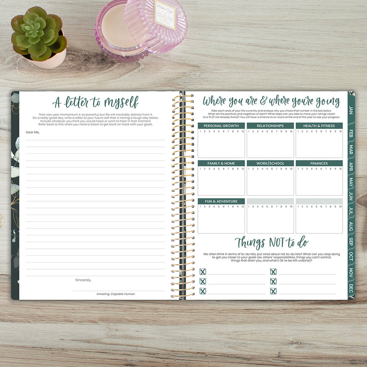 2026 Soft Cover Planner, 8.5" x 11", Eucalyptus, Green