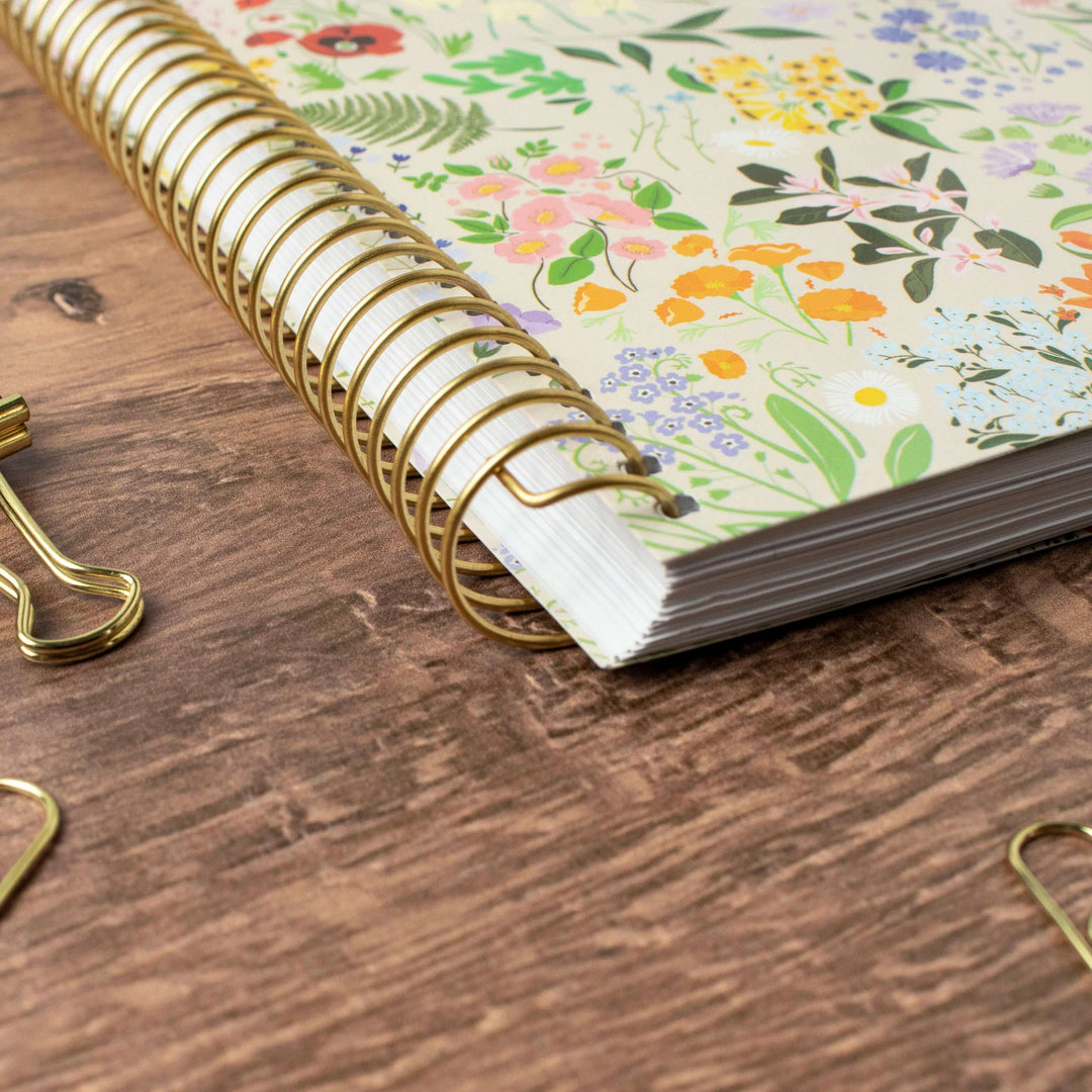 2025 Soft Cover Planner, 5.5" x 8.25", Garden Party, Beige