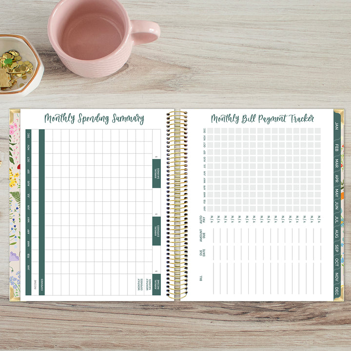 2026 Vision Planner, 7.5" x 9", Garden Party, Beige