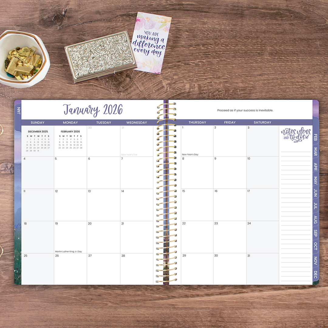 2026 Soft Cover Planner, 8.5" x 11", Mystic Mountains