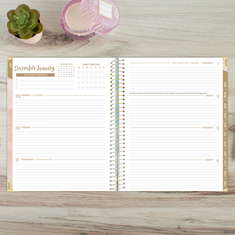 2026 Hard Cover Planner, 8.5" x 11", Ocean Oasis