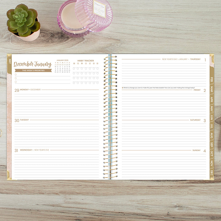 2026 Hard Cover Planner, 8.5" x 11", Ocean Oasis