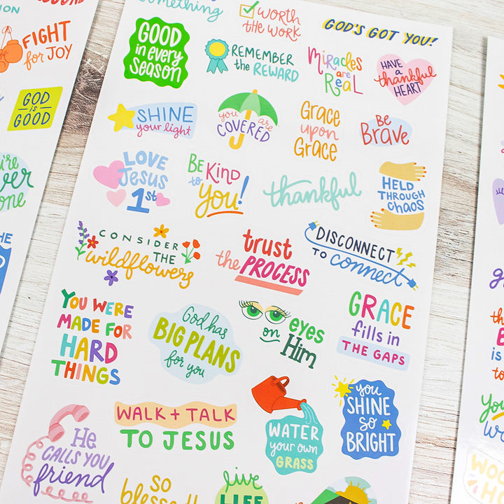 Planner Stickers, Cleerely Stated x bloom, Rooted in Faith Pack
