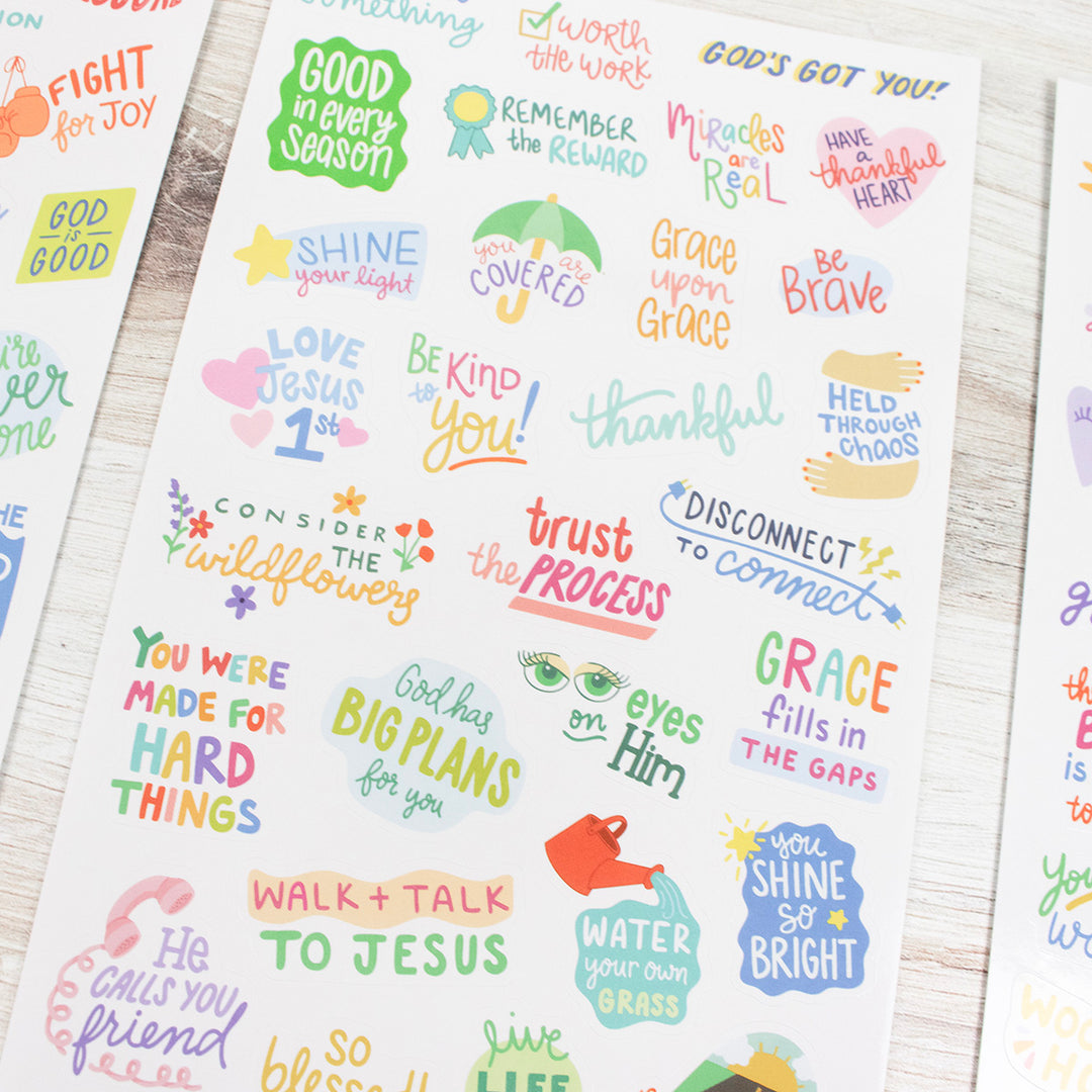 Planner Stickers, Cleerely Stated x bloom, Rooted in Faith Pack