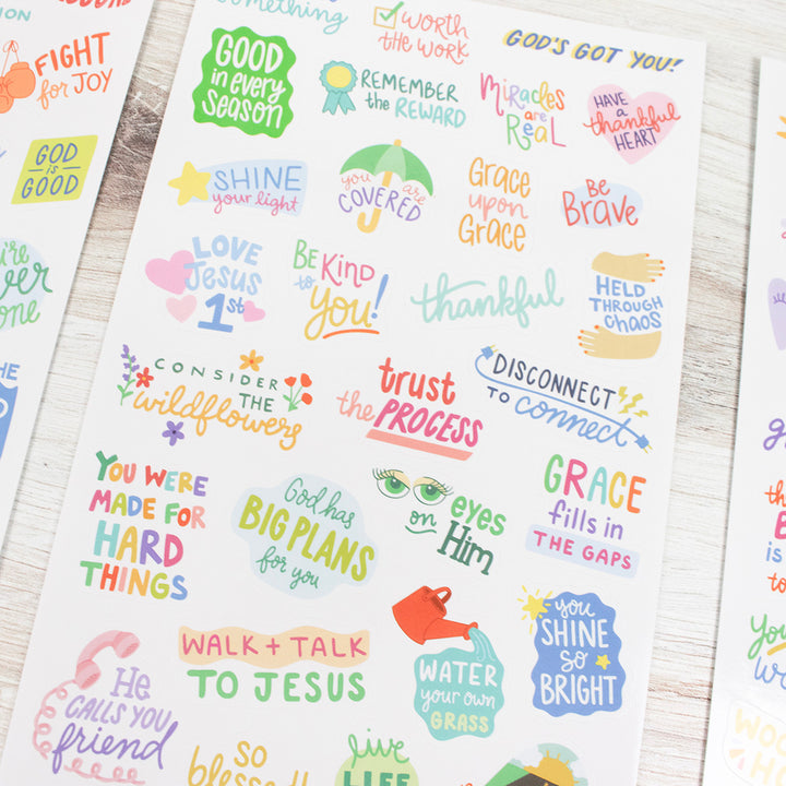 Planner Stickers, Cleerely Stated x bloom, Rooted in Faith Pack