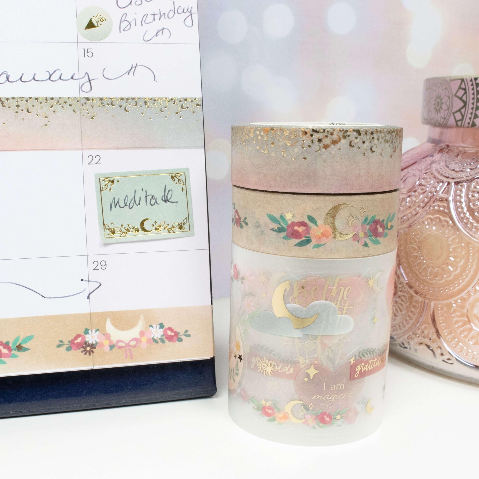 Washi & PET Tape Set, Boho Celestial - Simply Gilded x bloom - bloom daily planners
