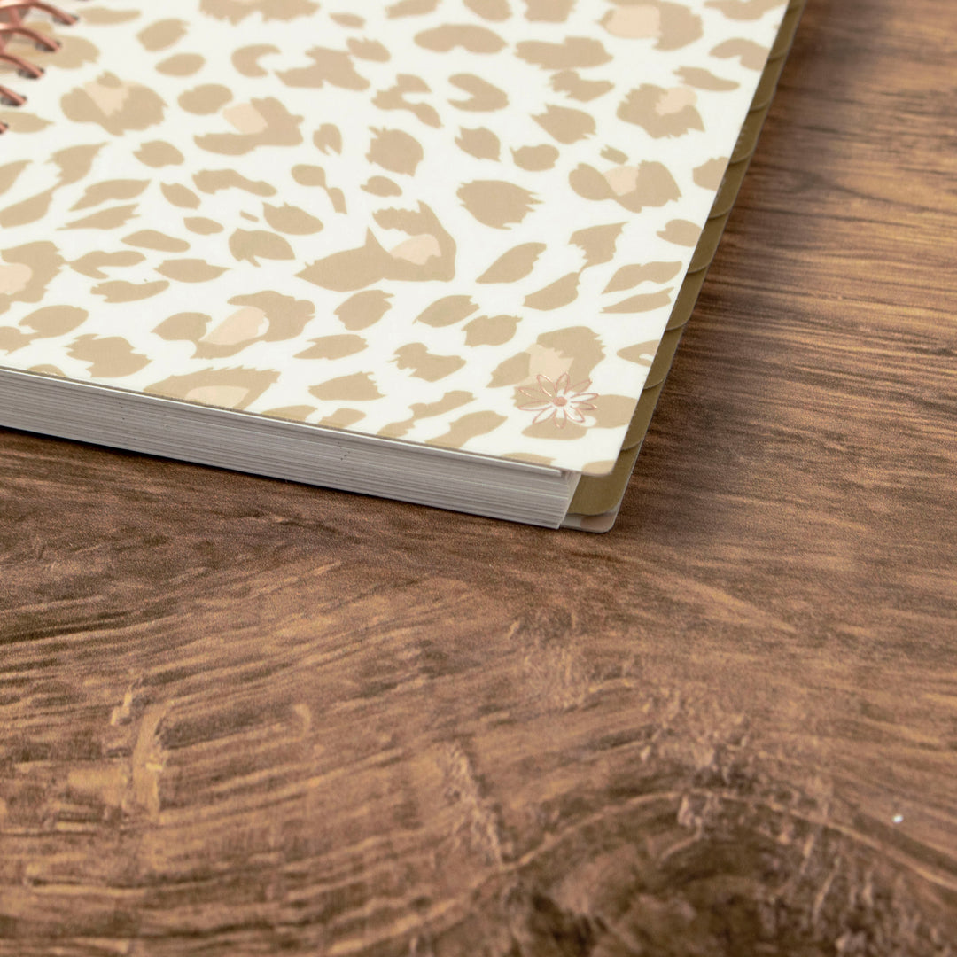 2025 Soft Cover Planner, 4" x 6", Tan Leopard