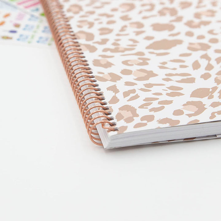 2025 Soft Cover Planner, 8.5" x 11", Tan Leopard