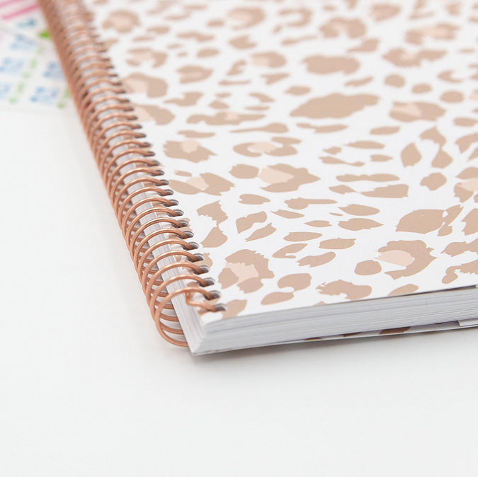 2024 Soft Cover Planner, 8.5" x 11", Tan Leopard