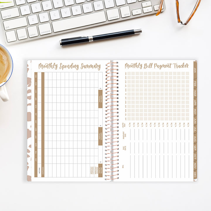 2026 Soft Cover Planner, 5.5" x 8.25", Tan Leopard