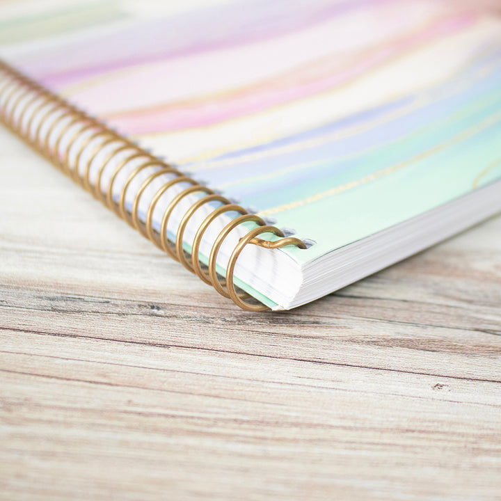 2025 Soft Cover Planner, 8.5" x 11", Watercolor Waves