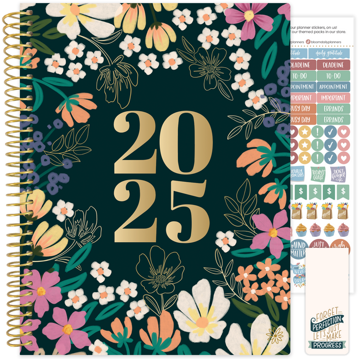 2025 Soft Cover Planner, 8.5" x 11", Blooming Wildly