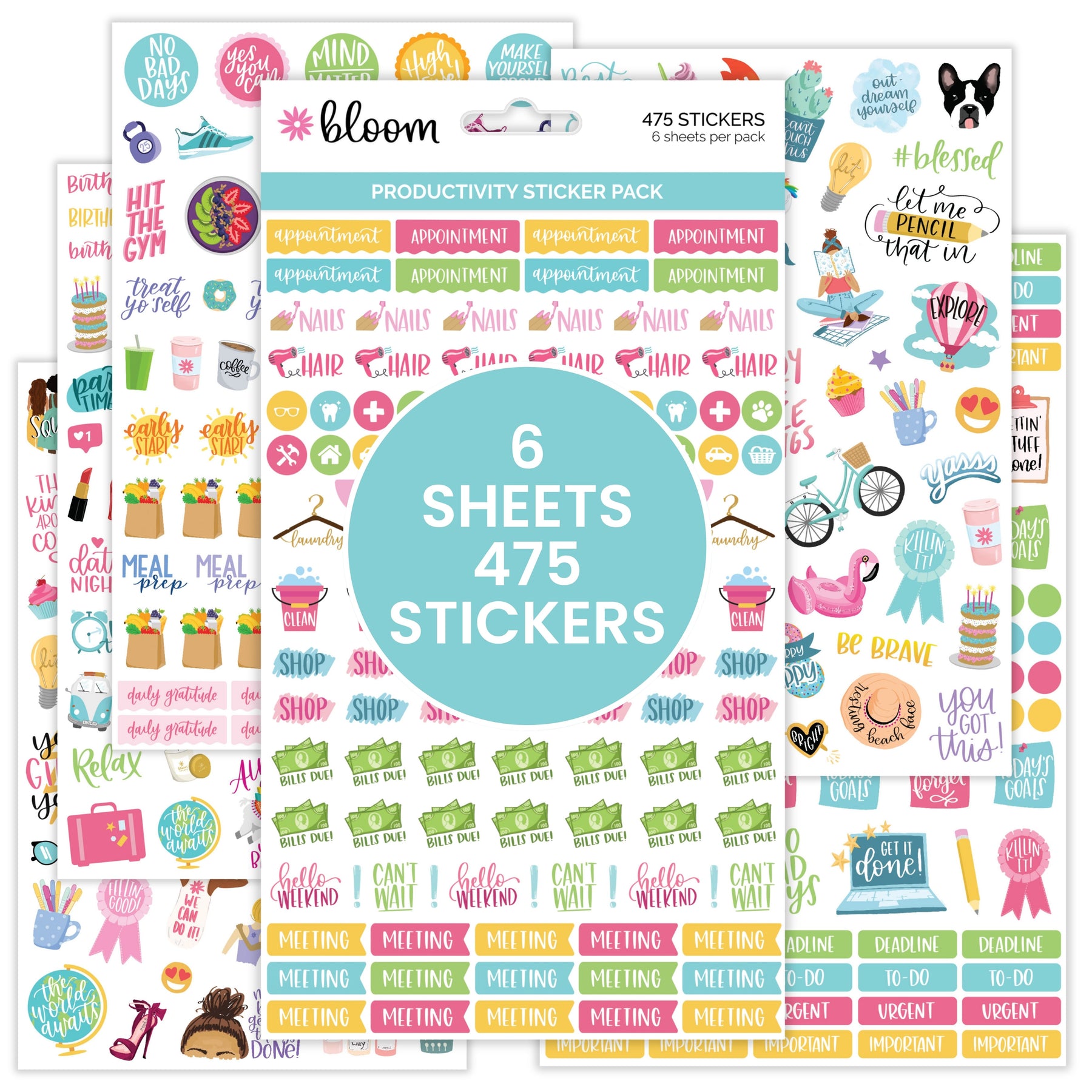 Sticker Sheets, Holiday Planner Stickers - Bloom, Other