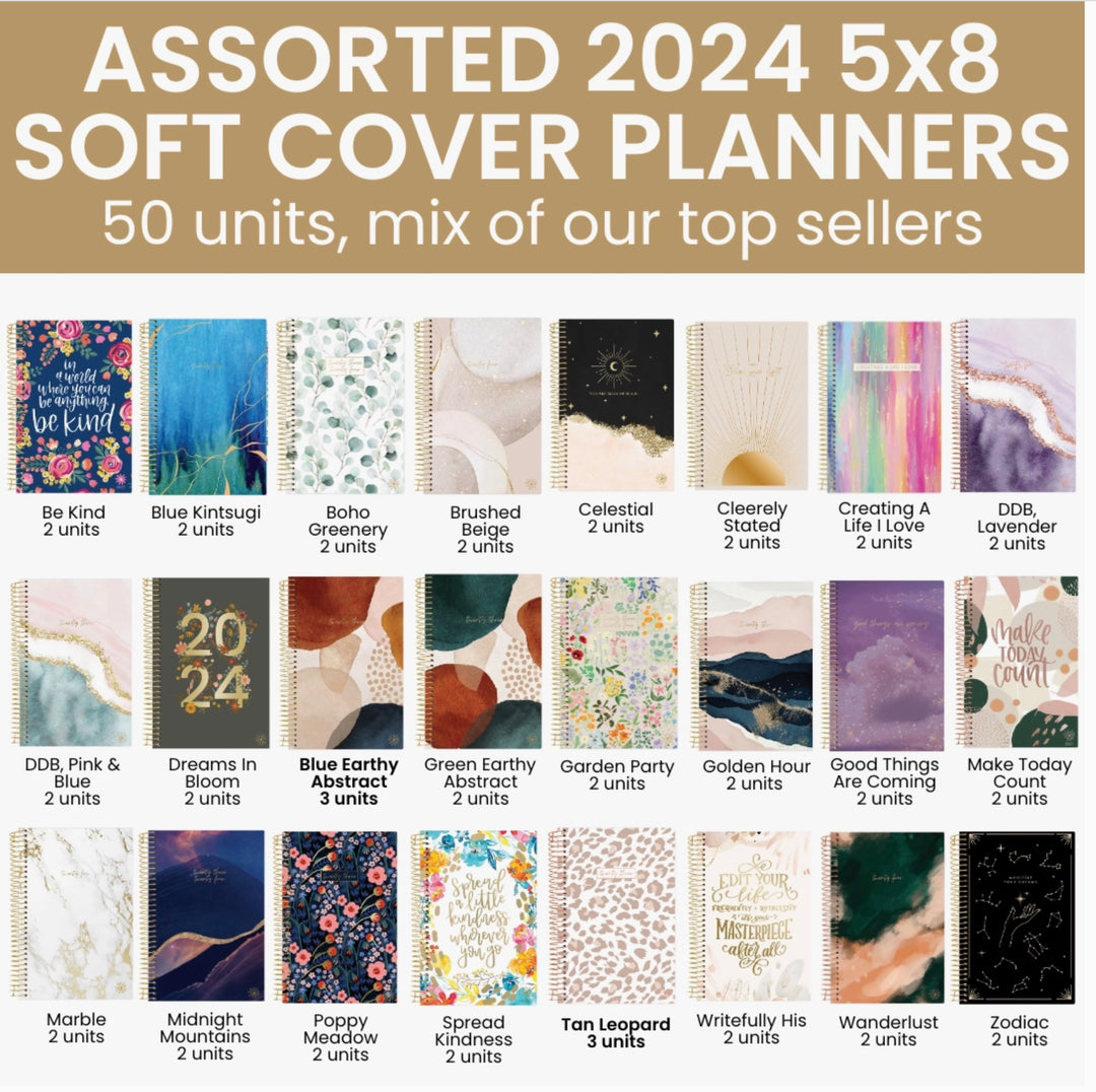 ASSORTED Calendar Year 2024 Soft Cover Planners