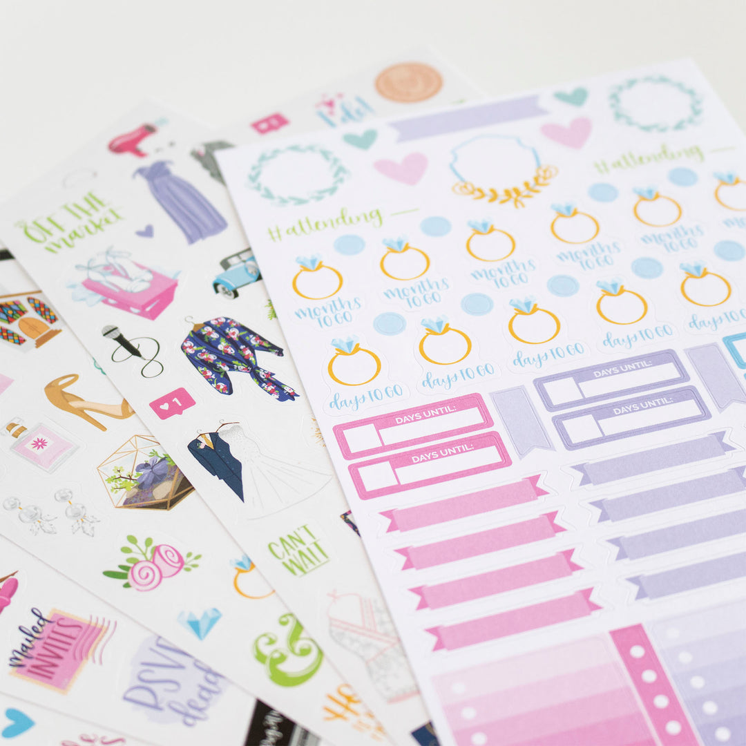 LET'S PLANNER STICKERS/AUTOCOLLANTS BOOKS LOT OF 3 (TOTAL 995 STICKERS)