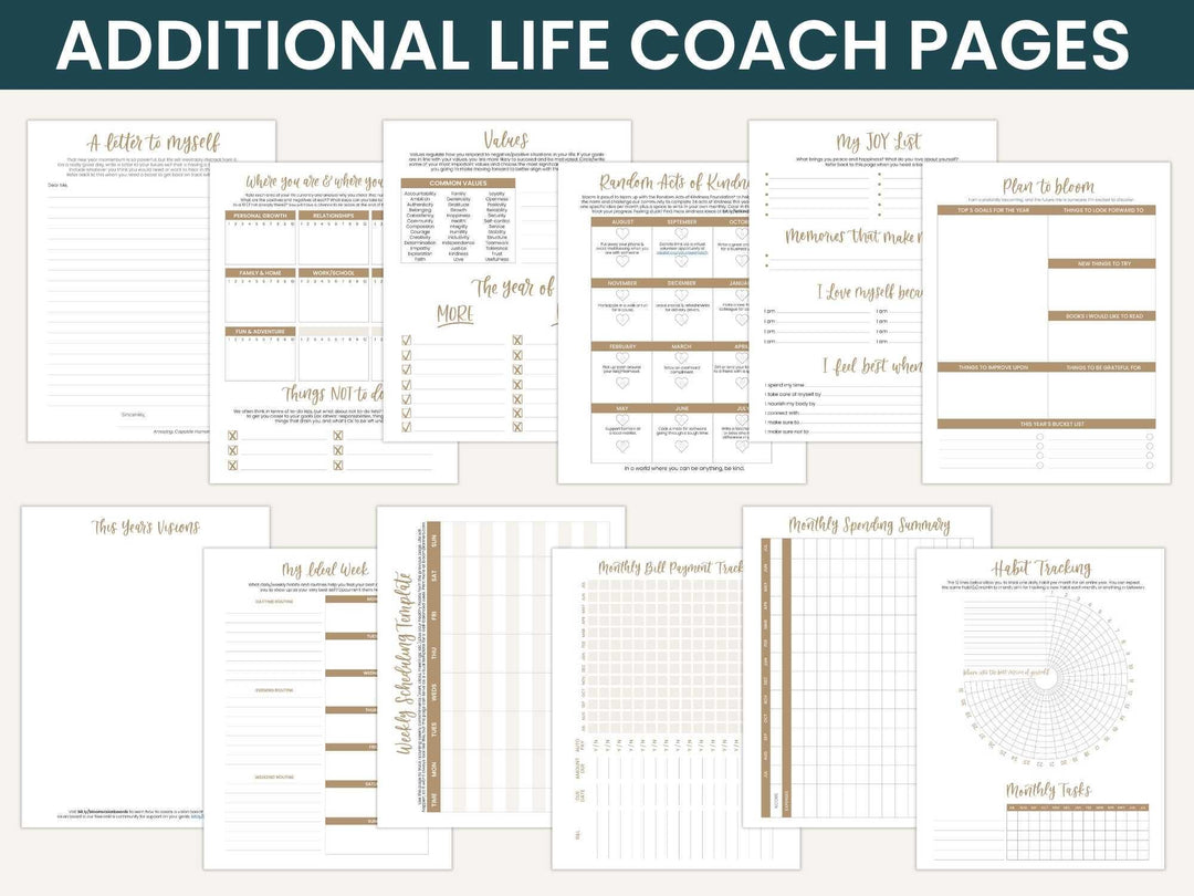 2026-27 8.5" x 11" Printable Vision Planner | Goal and Productivity Planner| Instant PDF Download