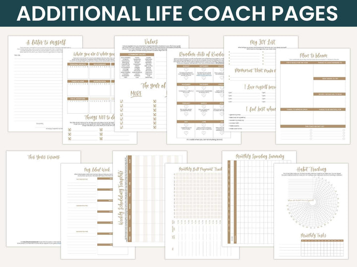 2026-27 8.5" x 11" Printable Vision Planner | Goal and Productivity Planner| Instant PDF Download