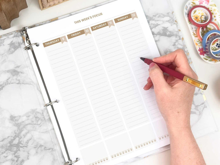 2026-27 8.5" x 11" Printable Vision Planner | Goal and Productivity Planner| Instant PDF Download