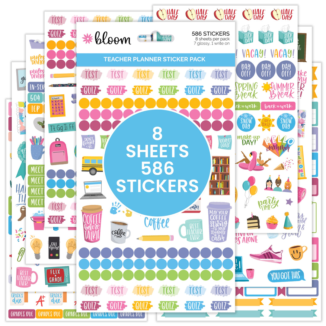 Simple Days of the Week Planner Stickers