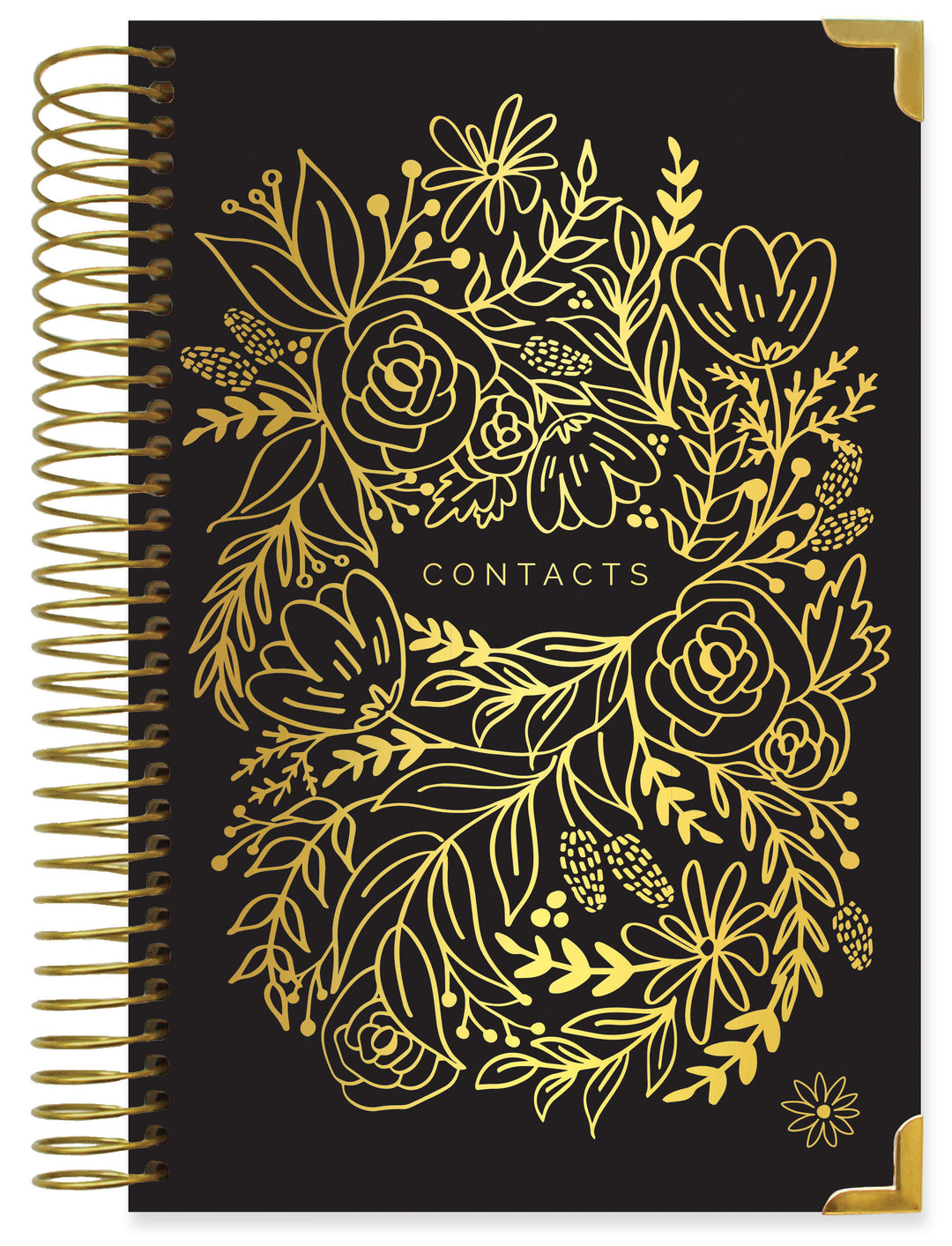 Contact Book, Gold Embroidery