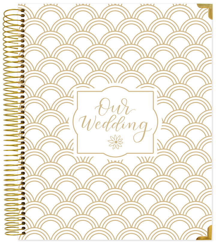 Wedding Planner & Calendar, Gold Scallops V2