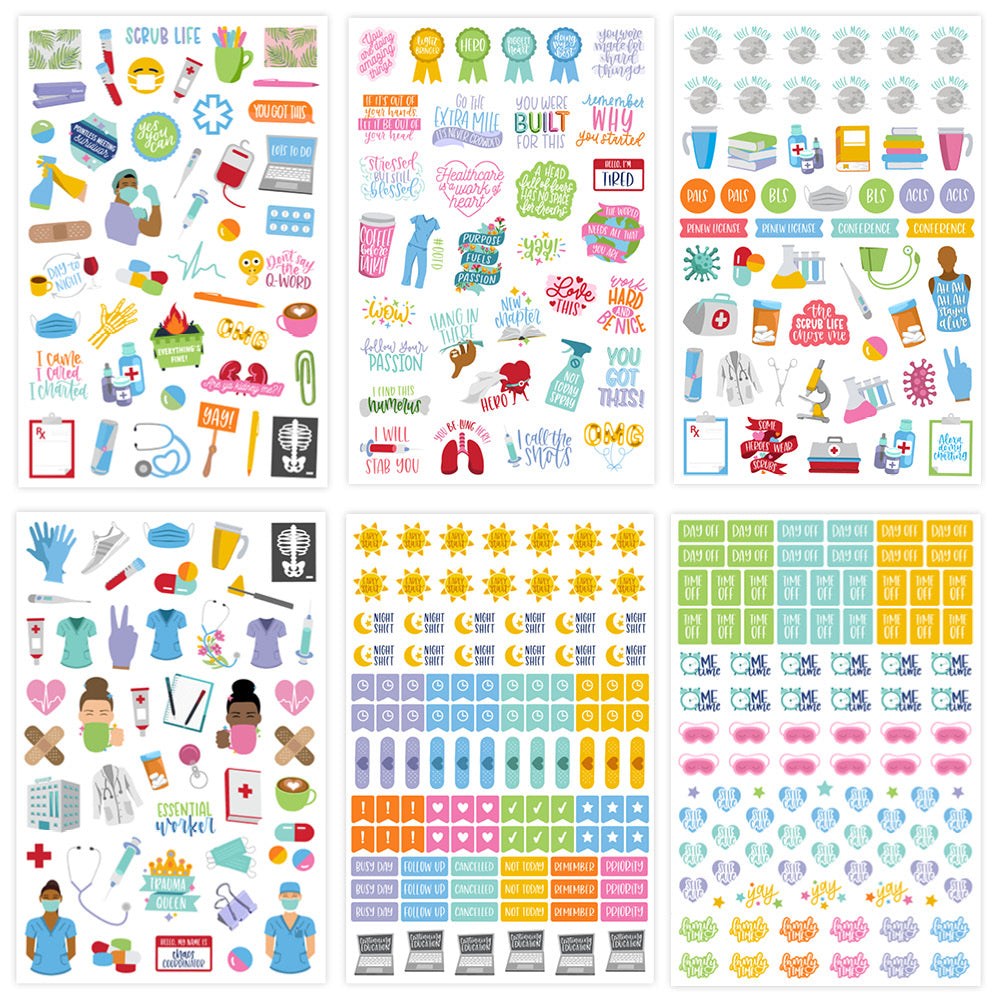 Sticker Sheets, Healthcare Heroes