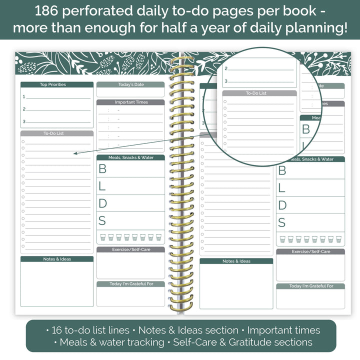 Bound To-Do Book, Rustic Blooms