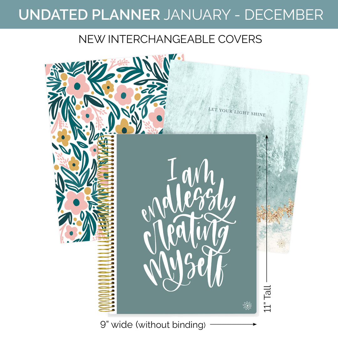 Undated Ultimate Planner & Calendar, Interchangeable Cover