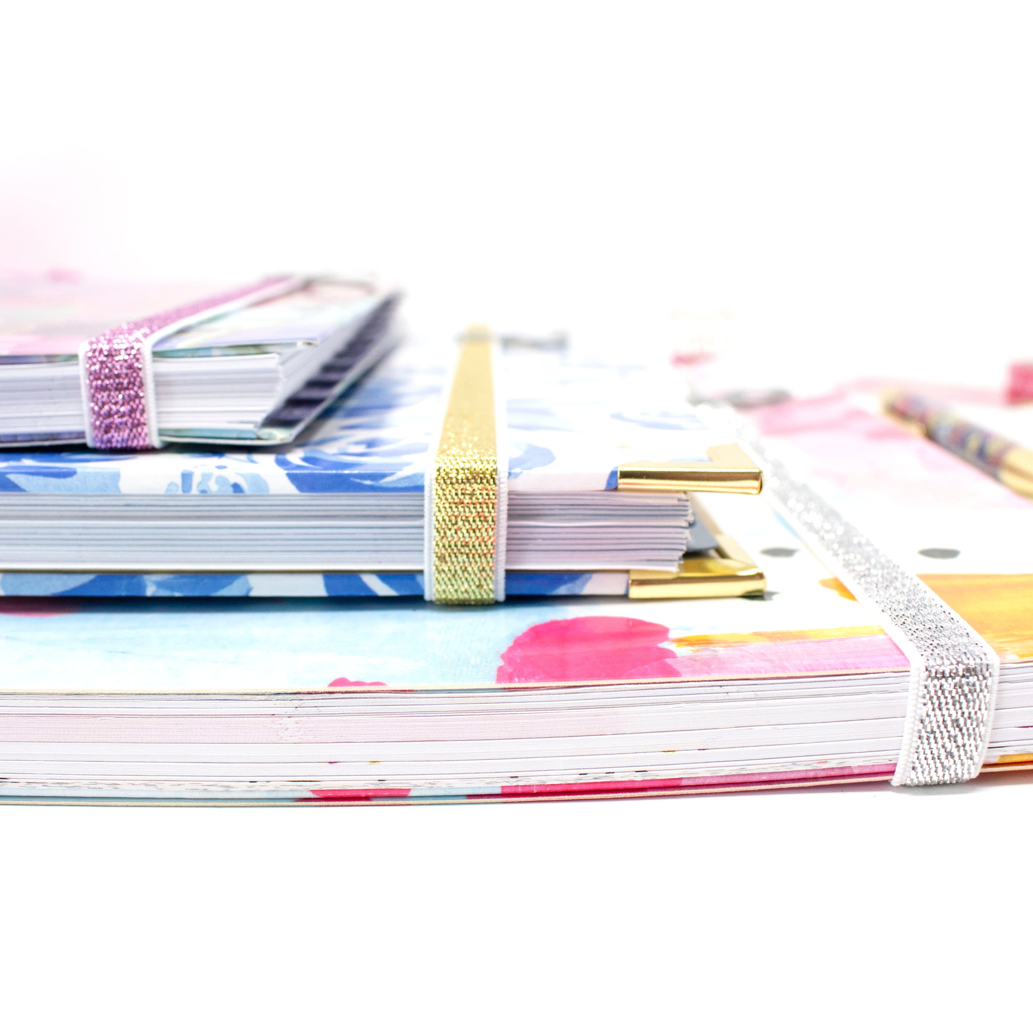 3 Pack of Elastic Planner Bands Bookmarks bloom daily planners