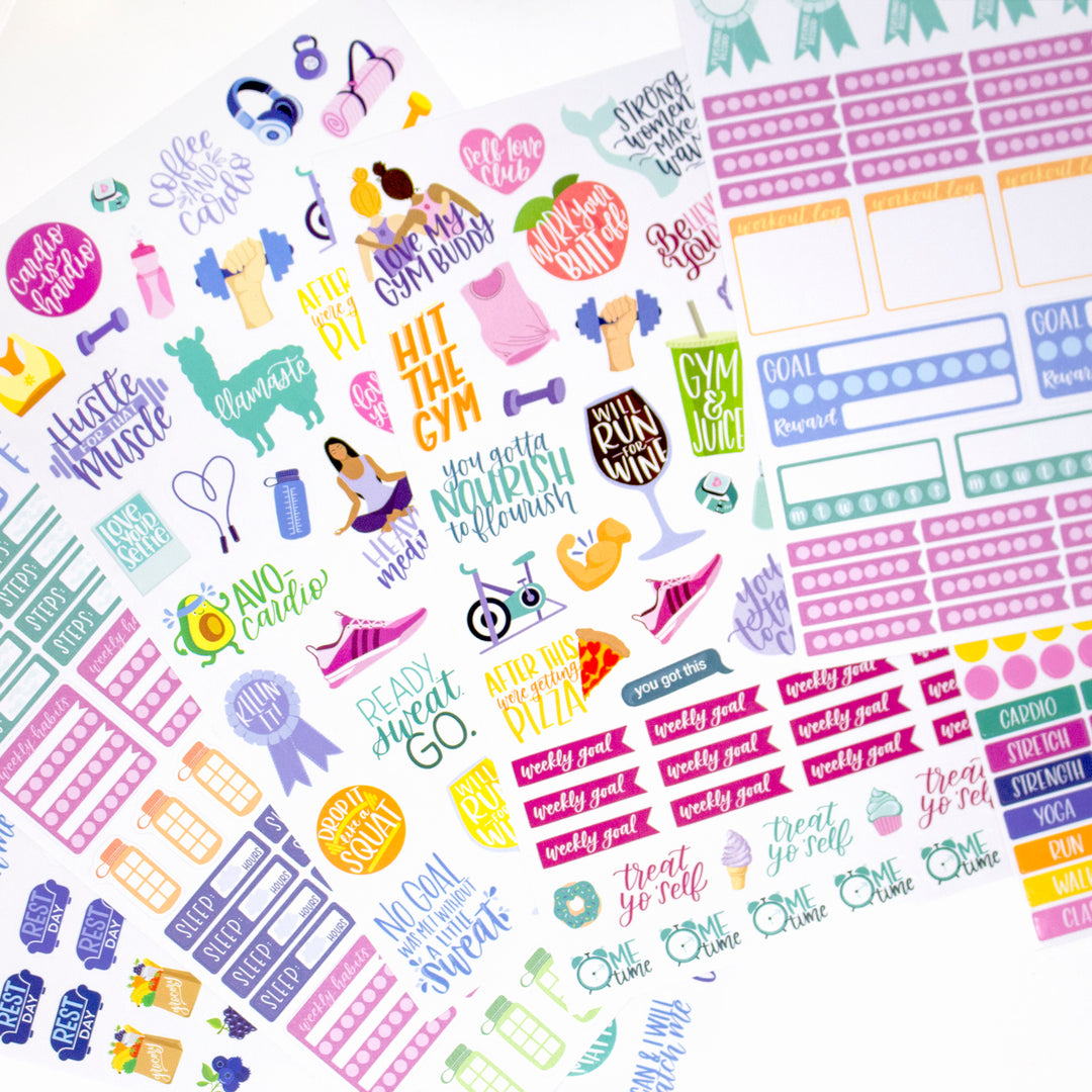 Tiny Heart Planner Stickers from Kits, Clear Matte