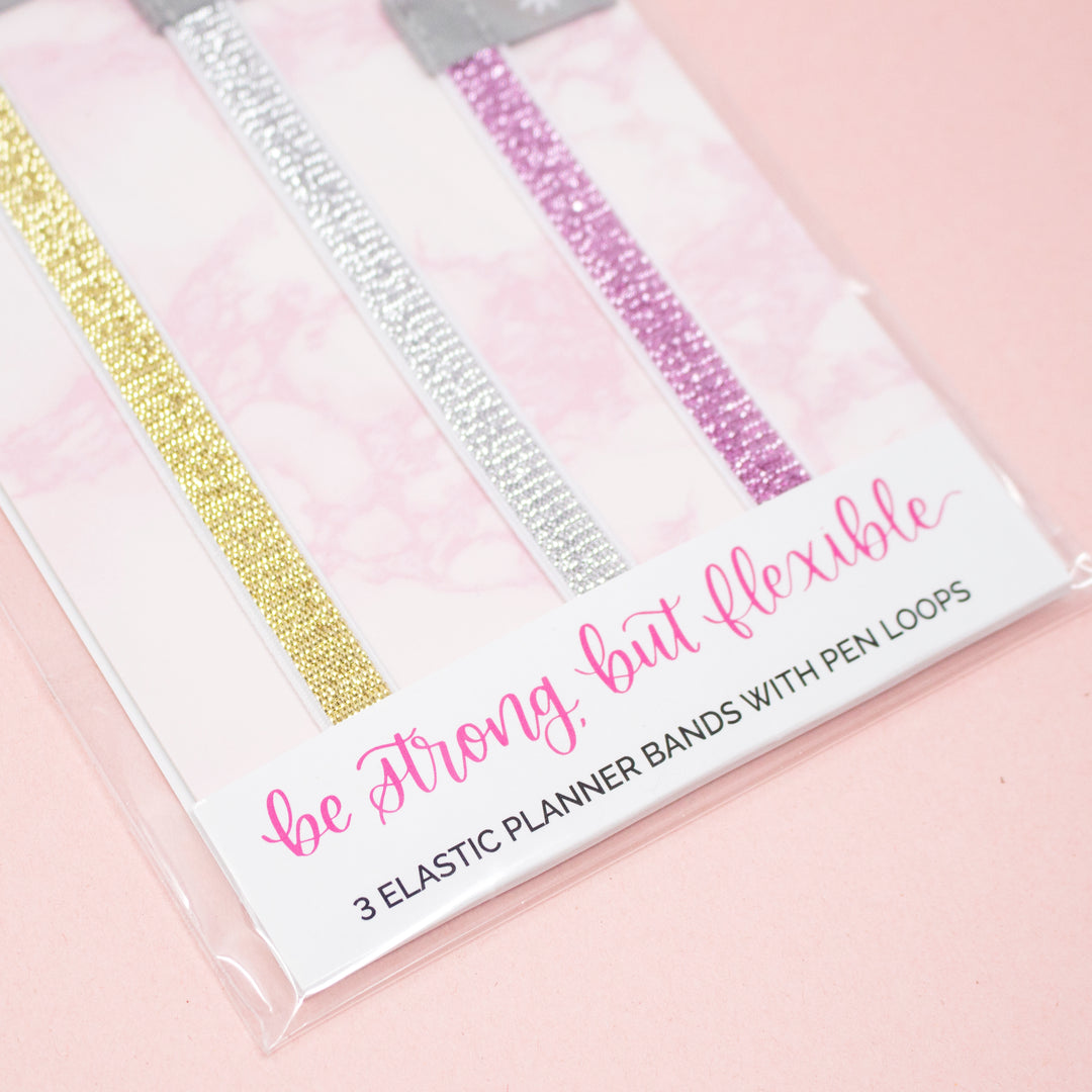 3 Pack of Elastic Planner Bands / Bookmarks - bloom daily planners