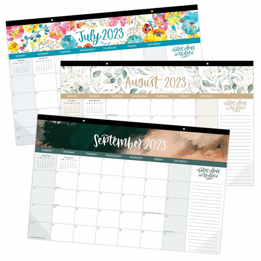 2023-24 Desk & Wall Calendar, 11" x 17", Seasonal