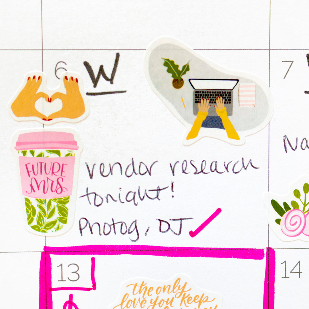Wedding Planning Planner Sticker Sheets - bloom daily planners®