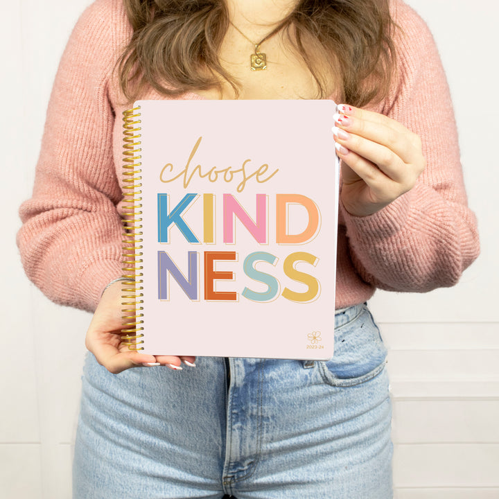 2023-24 Soft Cover Daisy Student Planner, 7" x 9", Choose Kindness