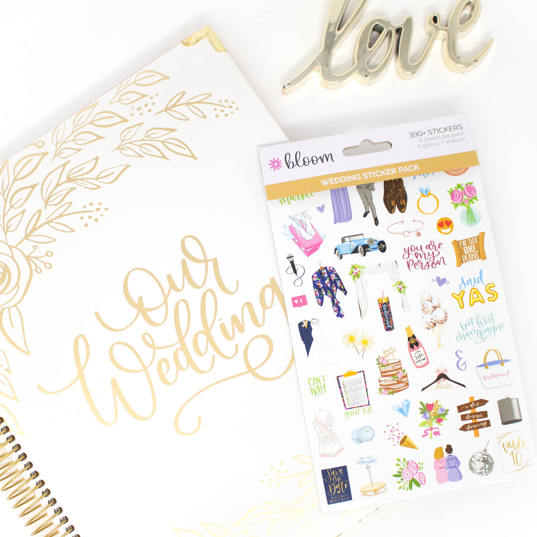 Sticker Sheets, Wedding Planning Stickers V2