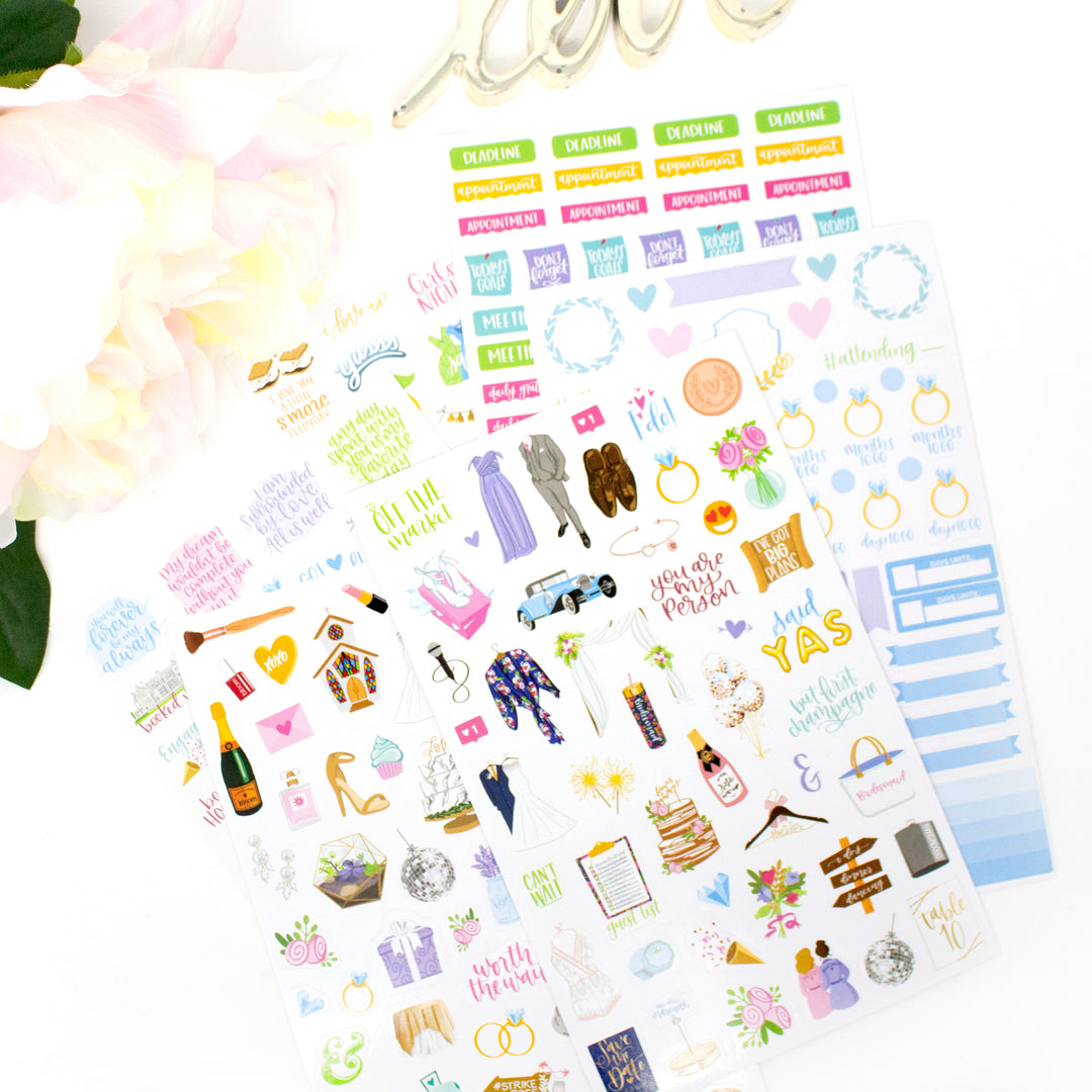 Sticker Sheets, Wedding Planning Stickers V2 - Bloom