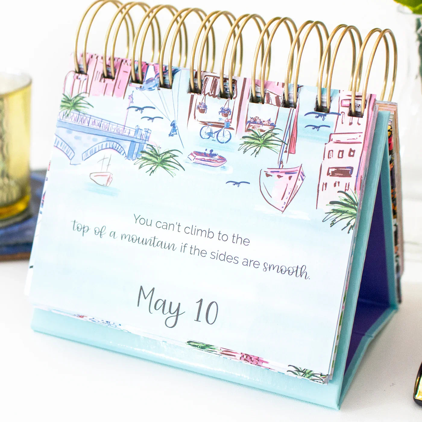 ESCAPER Good Things Motivational Desk Calendar 2026 With Quotes, A5 Size 8.5" X 5.75", New Year Calendar 2026, Table Calendar For Gifting, Cute Desk Accessory